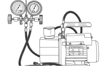 What is the purpose of vacuuming the air conditioning system?