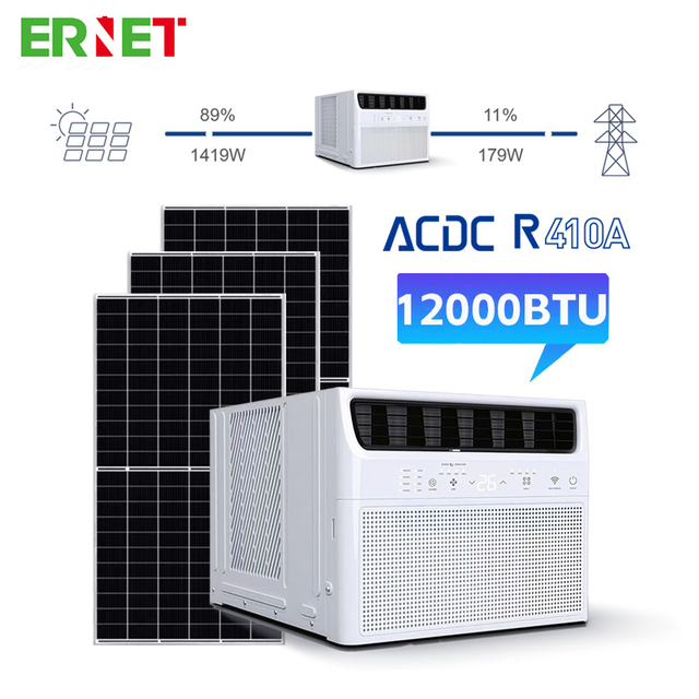 ACDC Hybrid Solar Window AC