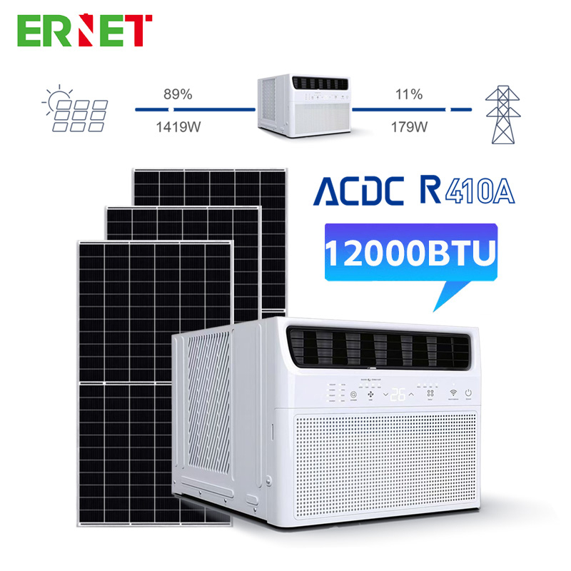 ACDC Hybrid Solar Window AC